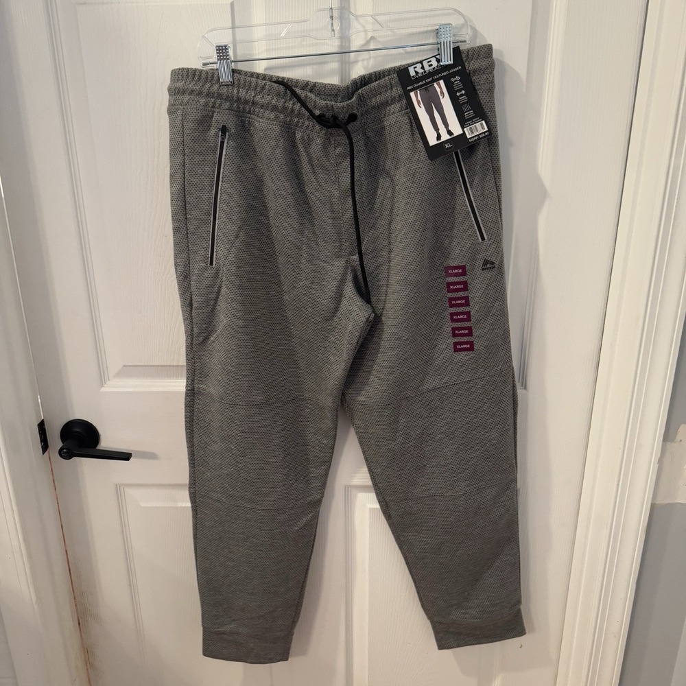 New RBX Activewear Joggers Training Workout Sweatpants Tapered‎ Gray Mens Sz  XL